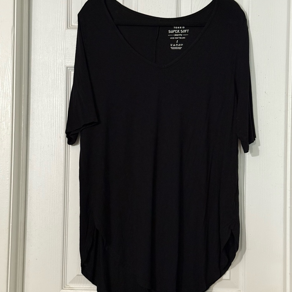 Torrid Super Soft 3/4 Sleeve V-neck Tunic Tee